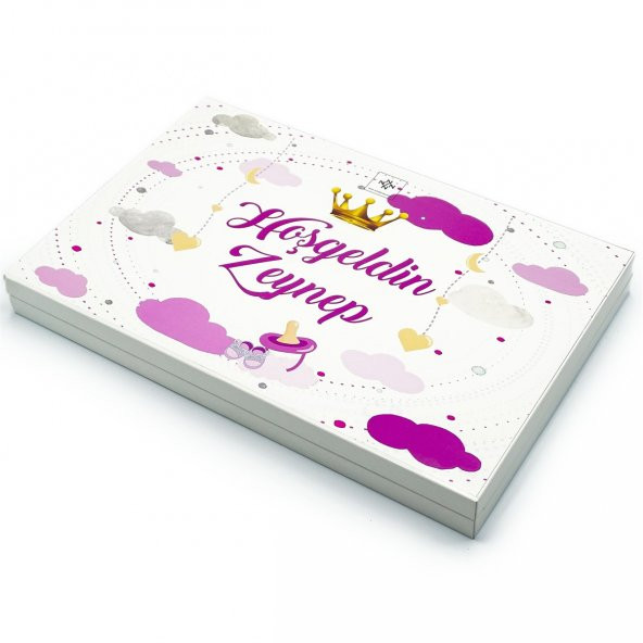 Kız Bebek Çikolatası 162 Adet Napoliten Çikolata Pembe Taç - 5