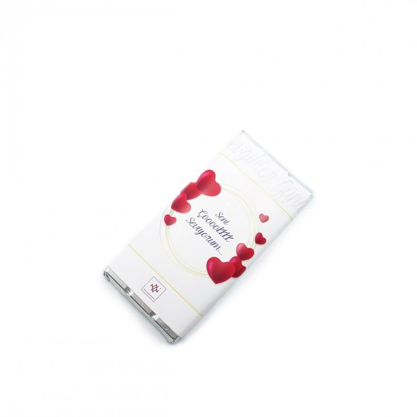 Sevgililer Günü Tablet Çikolata Beyaz - 2