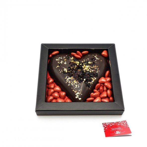 Nin Sevgililer Günü Çikolatası Bitter Kalp Çikolata - 4