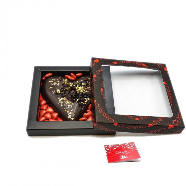 Nin Sevgililer Günü Çikolatası Bitter Kalp Çikolata - 5