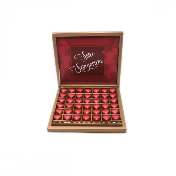 Sevgililer Günü Çikolatası Seni Seviyorum Baskılı Çikolata - 4