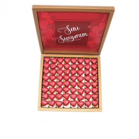 Sevgililer Günü Çikolatası Seni Seviyorum Baskılı Çikolata 48 Adet - 4