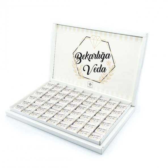 İsme Özel Bekarlığa Veda Çikolatası 162 Adet Napoliten Çikolata