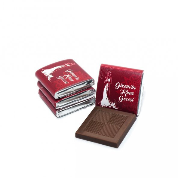 İsme Özel Kına Gecesi Çikolatası 162 Adet Napoliten Çikolata - 3