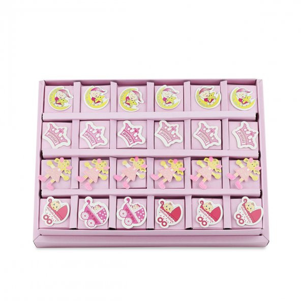 Dekorlu Kız Bebek Çikolatası 24 Adet - Resim 7