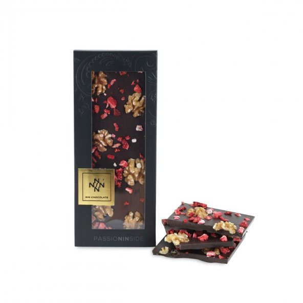 Ceviz-Çilekli Çikolata Rüyası Bitter Tablet Çikolata 110g ürün görseli 1