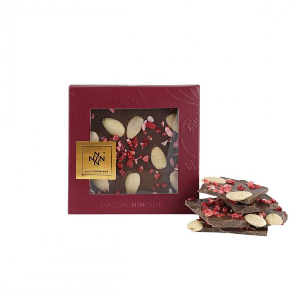 Çilek-Badem Çikolata Rüyası Sütlü Tablet Çikolata 80g - 1
