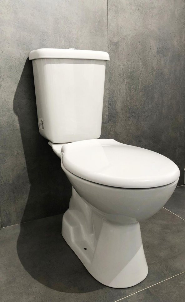 Creavit Pitta Alttan Çıkışlı Klozet Seti (4 Parça)Basic PP Kapak