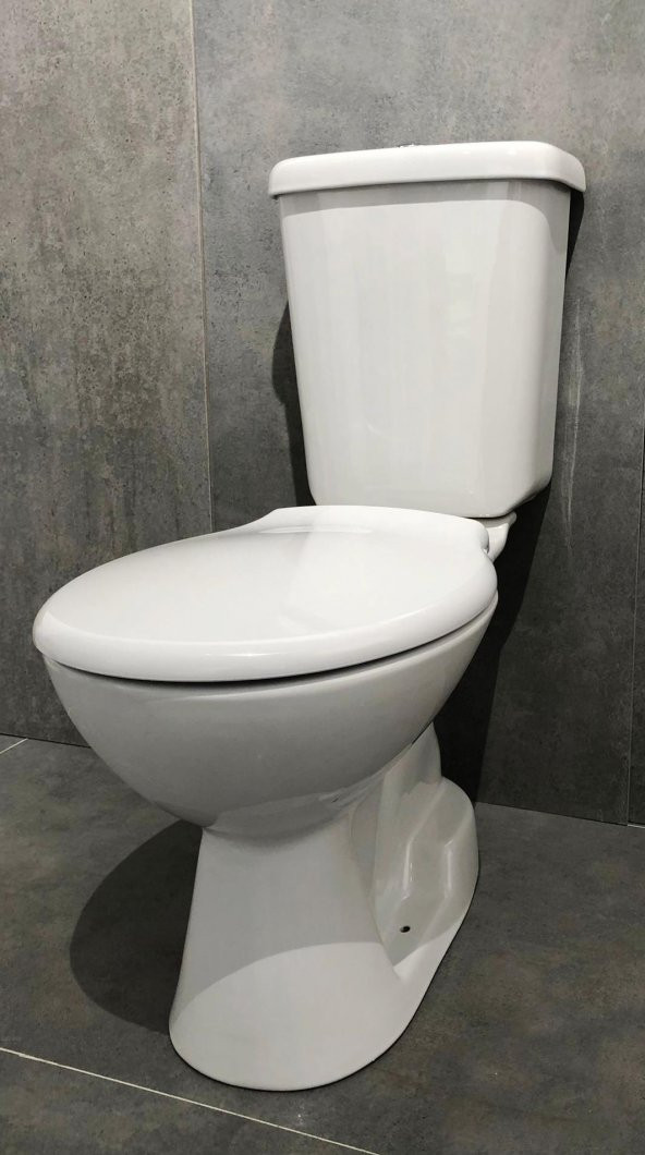 Creavit Pitta Alttan Çıkışlı Klozet Seti (4 Parça)Basic PP Kapak - 3