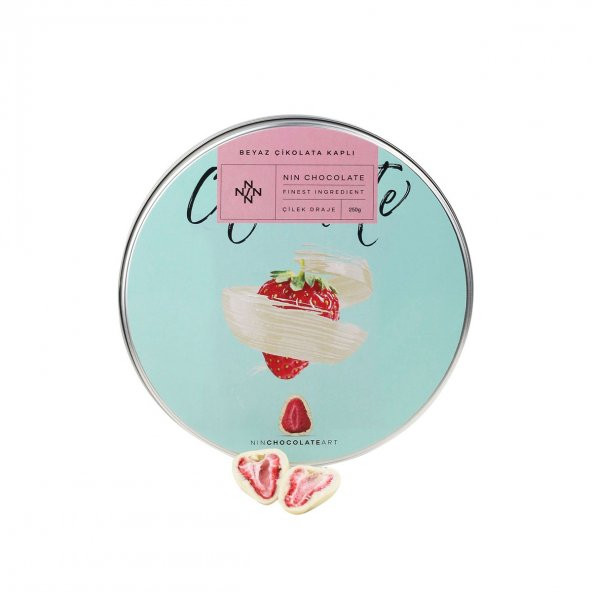 Beyaz Çikolata Kaplı Çilek Draje 250g - 4