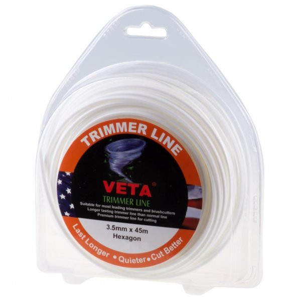 Veta Profesyonel Tırpan Misinası 3.5 mm Beyaz 6 Köşe 40 mt - 1