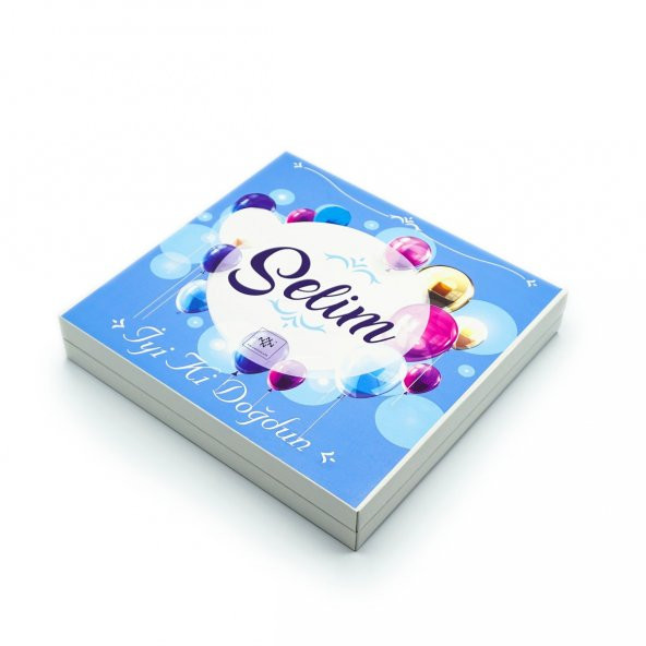 Erkek Bebek Çikolatası 72 Adet Madlen Çikolata Mavi Balon