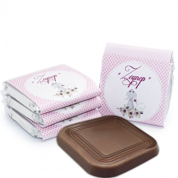 Nin Kız Bebek Dökme Bebek Çikolatası Pembe Kedi (125 Adet Madlen Çikolata) ürün görseli 1