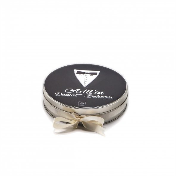 Nin Damat Bohçası Çikolatası Metal Yuvarlak Kutu Damatlık Baskılı (80 Adet Napoliten Çikolata) - Resim 2