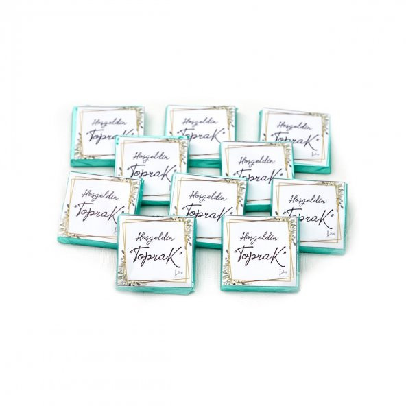 Erkek Bebek Çikolatası Dökme Bebek Çikolatası Yaldızlı Mavi (170 Adet Madlen) ürün görseli