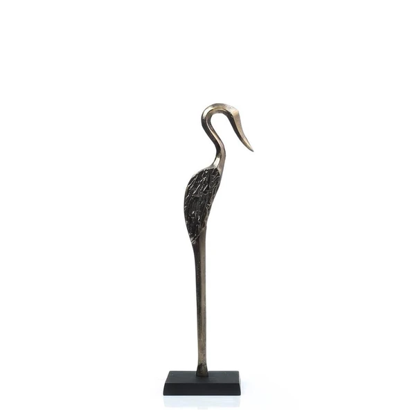 Vitale Küçük Kuğu Dekoratif Obje Antik Pirinç Siyah AK.IX0045 - Resim 2