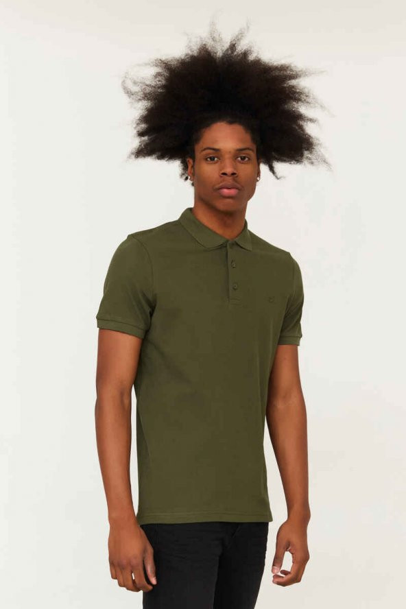 CAZADOR Erkek 100 Pamuklu Polo Yaka Tişört CAZ 4613 - Resim 3