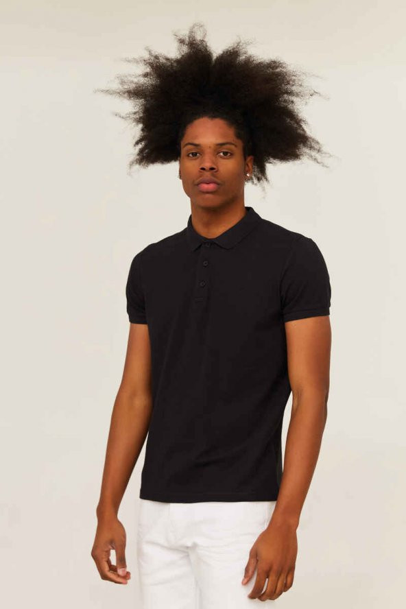 CAZADOR Erkek 100 Pamuklu Polo Yaka Tişört CAZ 4613 - Resim 2