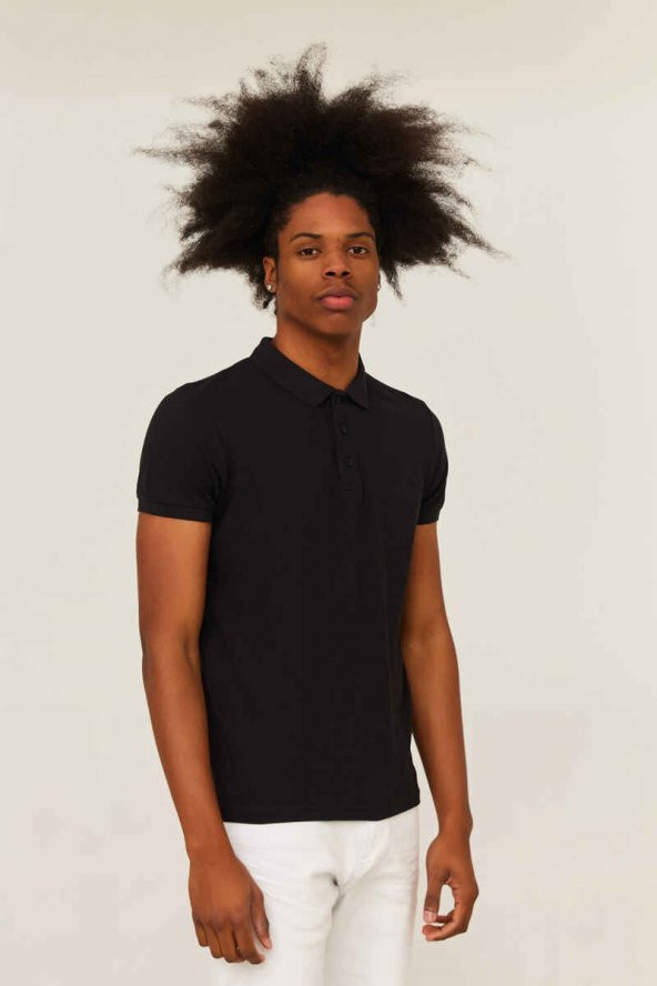 CAZADOR Erkek 100 Pamuklu Polo Yaka Tişört CAZ 4613 - Resim 3