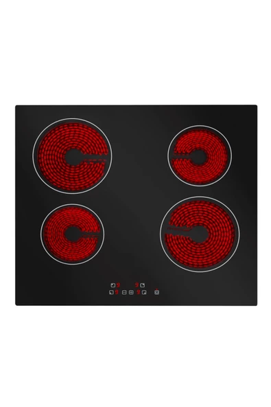 LUXELL İKİLİ ANKASTRE SET( V6-04 T VİTROSERAMİK OCAK+ DA-835 SİYAH CAM DAVLUMBAZ - 2