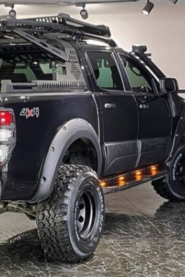 FORD RANGER 2012-2015 MODEL SMX4WD OFFROAD PİCKUP LAZER KESİM SİYAH LEDLİ IŞIKLI ARAÇ, OTO YAN BASAMAK - 2