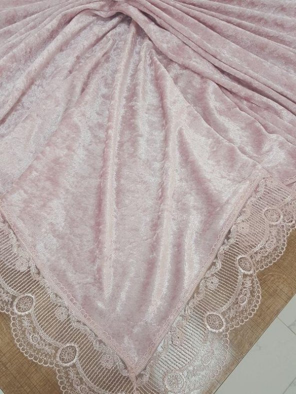 Finezza Pera Lüx  Dantelli Kadife Kumaş Pudra Masa Örtüsü 160x220 cm - 1007 - 4