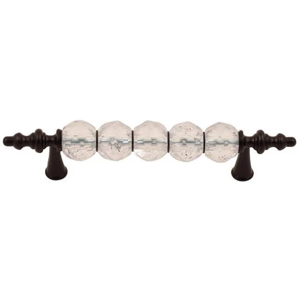 İğne Ayak Kristal Kulp 96mm Siyah ürün görseli