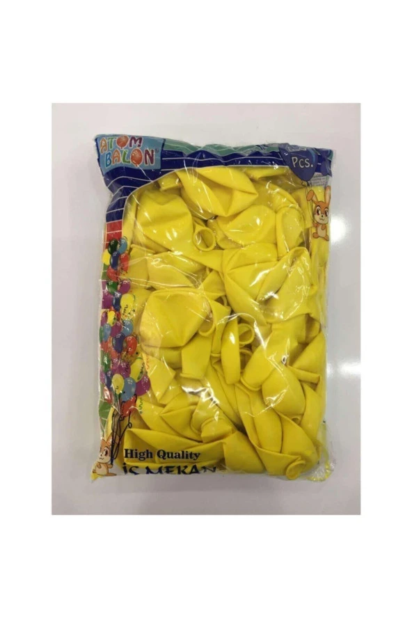 Vatan Balon Tek Renk Sarı 100 Adet Balon