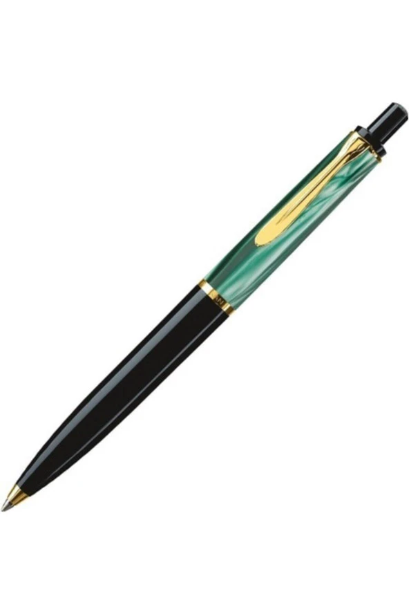 Pelikan Tükenmez Kalem 14 Ayar Altın Kaplama Yeşil ve Siyah Tükenmez Kalem