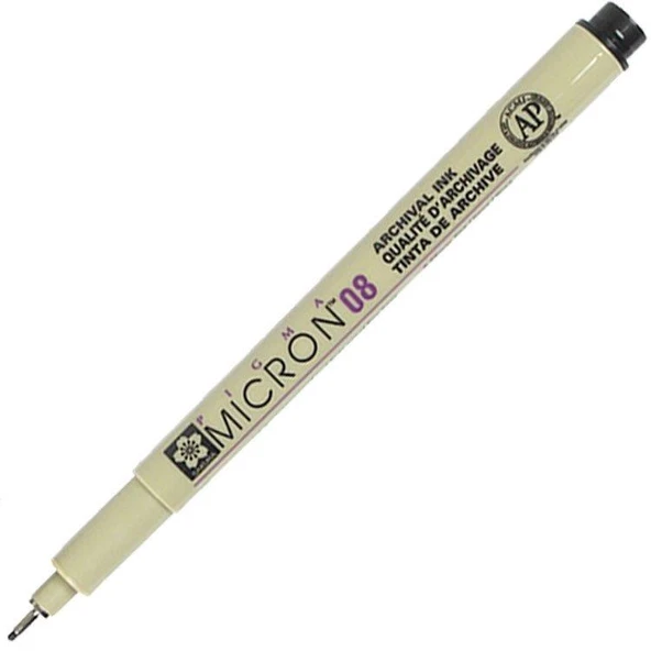SAKURA PIGMA MICRON 08 SİYAH 0.5 MM ürün görseli 1