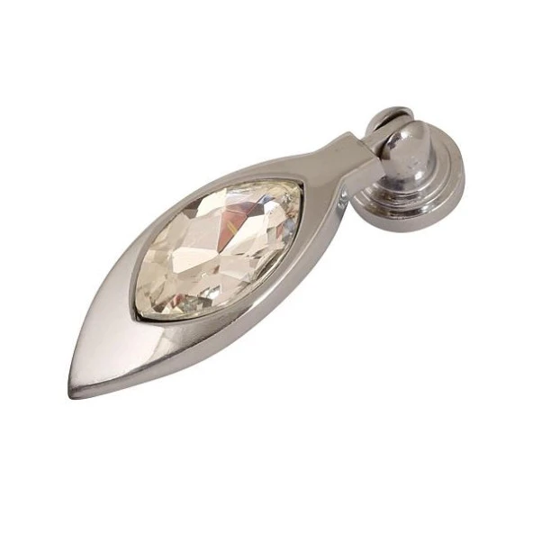 Kalp Taşlı Kulp Krom ürün görseli