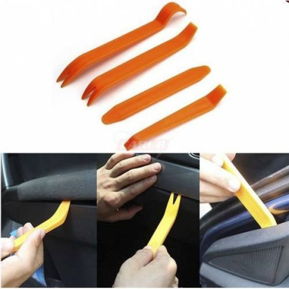Oto Teyp Döşeme Trim Sökme Aparatı 4 Lü Set Profesyonel Carub - 2