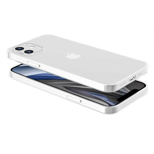 iPhone 12 Kılıf Şeffaf Lüx Sade Tasarım Blok - 7