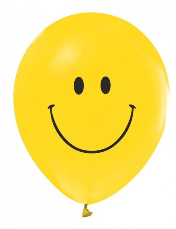 Gülen Yüz Emojili Toptan Balon 100 Adet