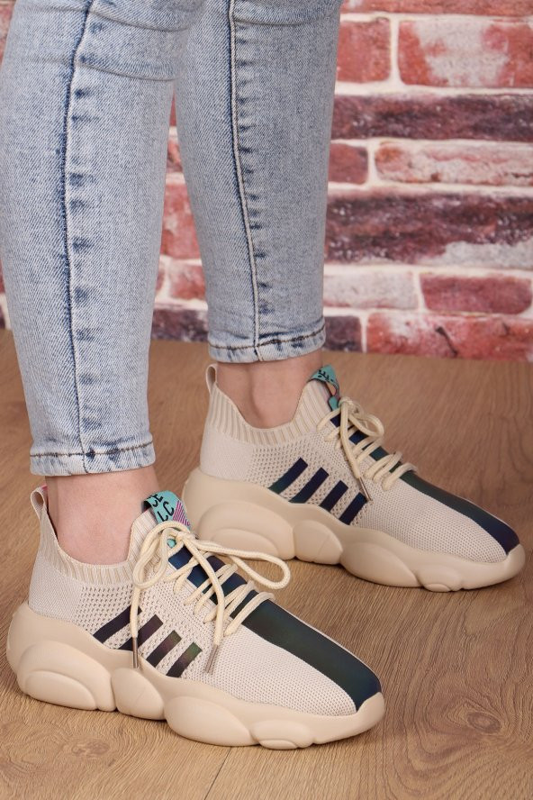 Vojo Bear Guja Fashion Hologram Kadın Spor Ayakkabı 2 Renk - 4