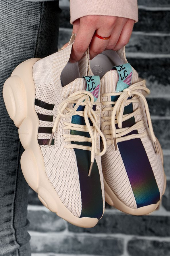 Vojo Bear Guja Fashion Hologram Kadın Spor Ayakkabı 2 Renk - 5