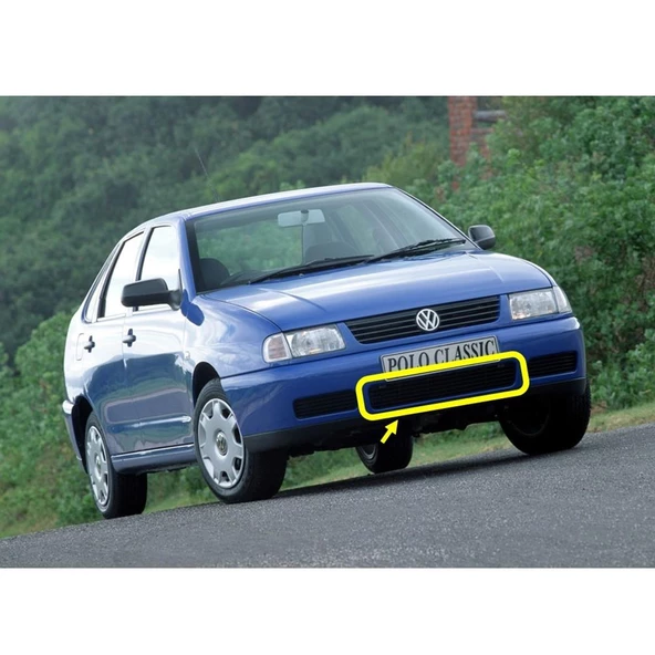 VW Polo Classic Sedan 1997-2002 Ön Tampon Alt Orta Izgara 6K5853677 - 2