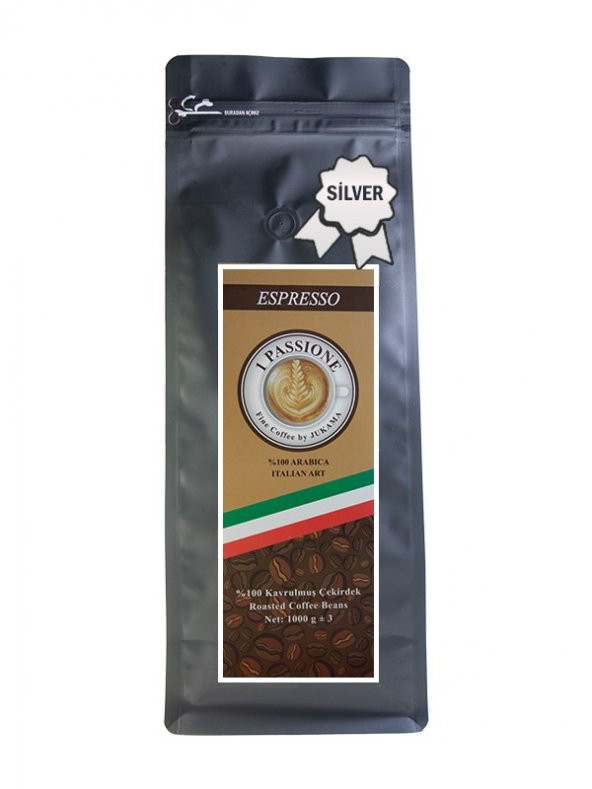 Jukama Espresso Silver Çekirdek Kahve - 1 KG