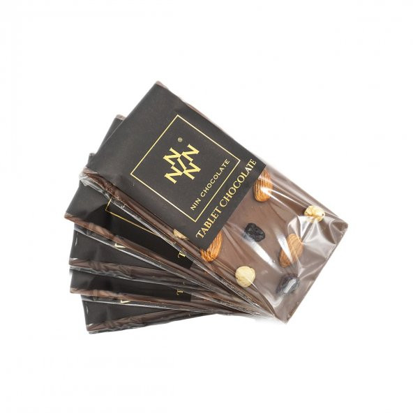 5li Set Kuruyemişli Sütlü Tablet Çikolata 110g - Resim 3