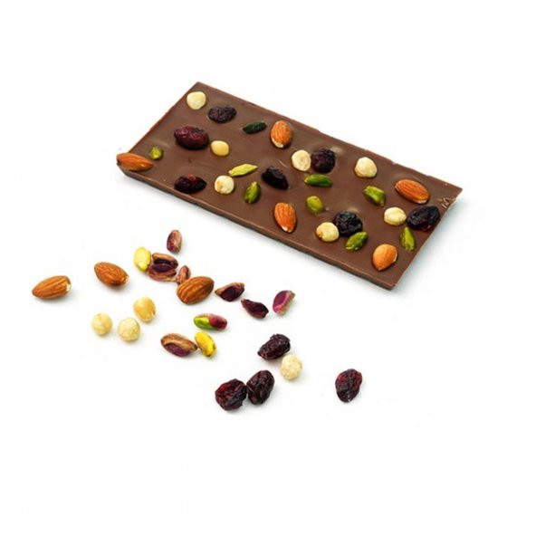 5li Set Kuruyemişli Sütlü Tablet Çikolata 110g - Resim 6