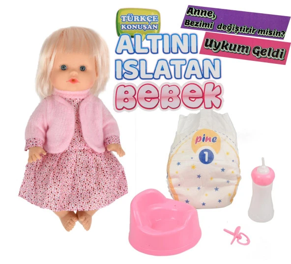 My Little Baby, Türkçe Konuşan Altını Islatan  Aksesuarlı Bebek-30 cm - 5