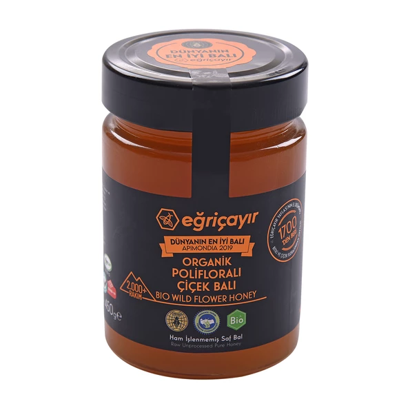 Eğriçayır Organik Polifloralı Bal 450 Gr