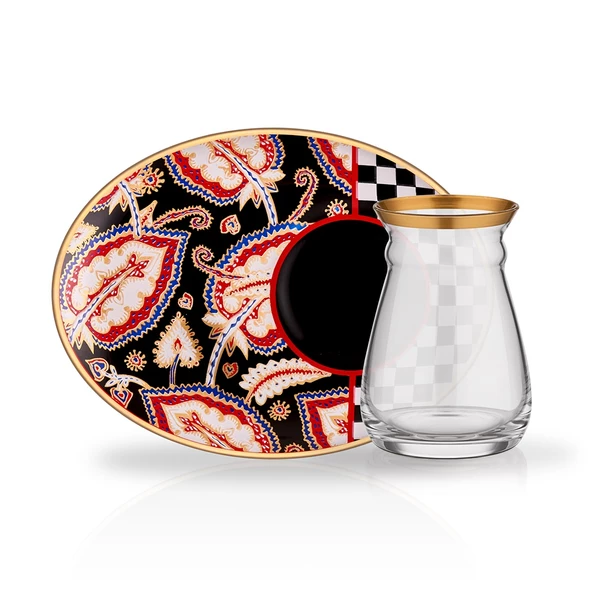 Glore Nihavent Atıstırmalık Çay Bardağı 6lı Leaf