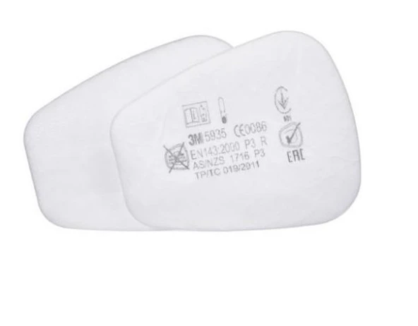 3M 7502 Yarım Yüz Maskesi + 3M 6059 Abek Filtre + 3M 5935 P3 Filtre +K501 Kapak - 7