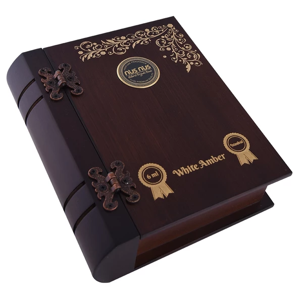 Nusnus White Amber 6 ml Ahşap Kutu Şişe Hediyeli ürün görseli 1