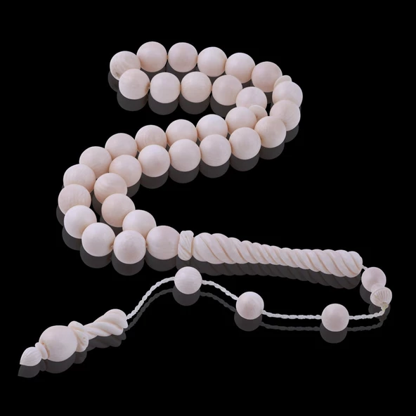 Küre Kesim İşlemeli Fildişi Tesbih 41 Gr - Resim 2