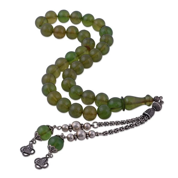 Küre Kesim Katalin Tesbih 925 Ayar Gümüş Püsküllü  Gümüş SB 02 ürün görseli 1