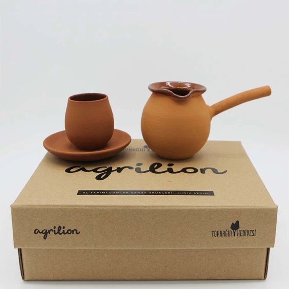 Agrilion Çömlek Cezve Ve Kahve Fincanı - 2