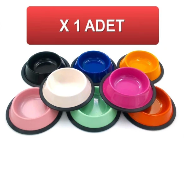 ANS Karışık Renk Çelik Mama Kabı 8 oz ürün görseli 1