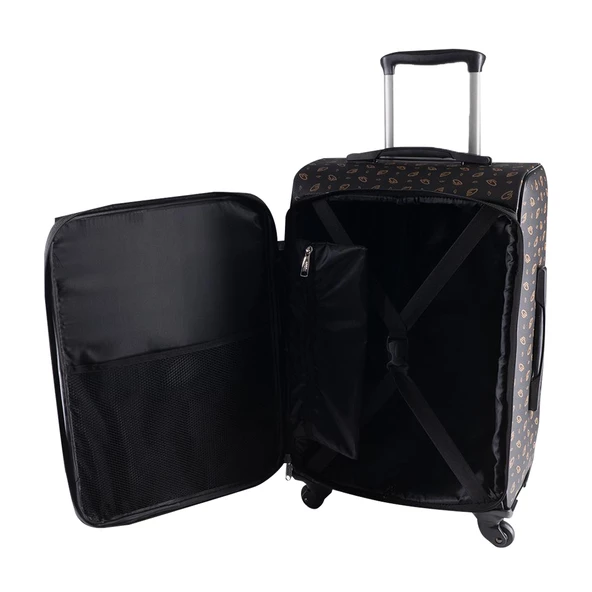 Cantaş CS Baskılı 4 Tekerlekli Kabin Valizi 555012 Siyah - 4